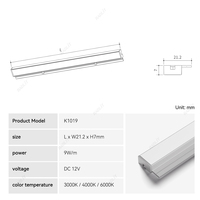 Bande lumineuse LED moderne à montage en surface, CRI élevé 90, garantie de 3 ans, intérieur, bureau, cuisine, armoire, tiroir, 6000K