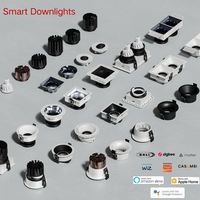Downlights LED MR16 IP65 encastrés, dimmables pour 0-10V, compatible Casambi Matter, projecteur intelligent 12W, anti-éblouissement, angle réglable, usage hôtelier