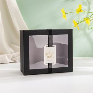 Boîte pliante en papier kraft avec fenêtre transparente personnalisée, emballage cadeau, boîte à tiroir pour jouets en peluche et artisanat - Product Image 6