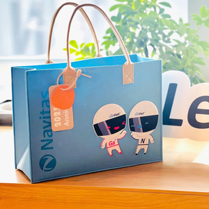 Sac de rangement souple écologique personnalisé avec poignées durables pour les achats de femmes Impression de LOGO personnalisée - Product Image 2