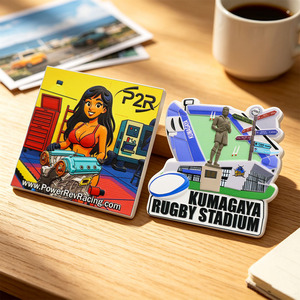 Wholesale OEM ODM Full Color Print Fridge Magnet Custom Square Die Cut <b>Rugby</b> Sports Club Souvenir Keepsake - Product Image 1