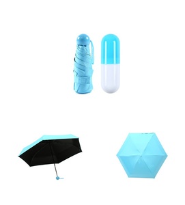 Vente en gros Mini parapluie personnalisé Capsule manuelle Protection UV Petit parapluie pliant Soleil et pluie - Product Image 4
