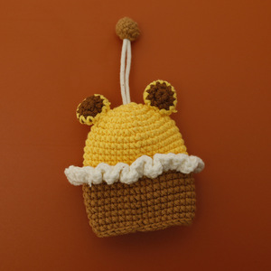 Portachiavi all'uncinetto fatto <span class=keywords><strong>a</strong></span> mano di Cloth Bag Fragrance, il piccolo ciondolo in lana intrecciato da una mor, e la graziosa tigre. - Product Image 2