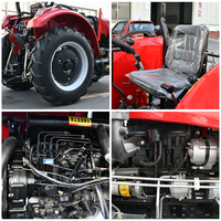 Tracteurs agricoles, mini tracteur agricole 4x4, tracteur à roues avec chargeur frontal et pelle arrière