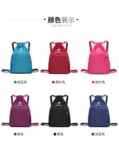 Sac à dos à logo personnalisé Sac à dos pliable en nylon Sacs à dos décontractés Sac à dos à cordon résistant Sac de sport pour le basket-ball