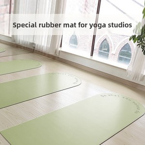 Tapis de yoga semi-circulaire en caoutchouc PU pour l'exercice et le fitness, idéal pour la maison et le studio, antidérapant, absorbant les chocs, silencieux et professionnel - Product Image 3