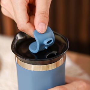 Vaso Térmico Personalizado de Acero Inoxidable de Grado Alimenticio para Oficina, 380 ml, 500 ml, Taza de Café de Doble Pared con Aislamiento al Vacío y Cuerda - Product Image 5