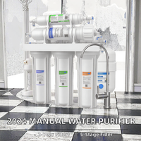 Système de filtration d'eau domestique manuel Tesran UF à ultrafiltration 3+3 à 5 étapes, pour comptoir/sous-évier, par osmose inverse - Nouveauté 2026, Offre Spéciale