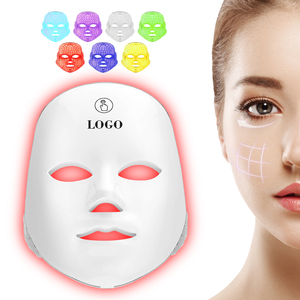 เครื่องนวดหน้าแบบปรับได้ 7 สี โหมดอัตโนมัติ ลดสิวและริ้วรอย หน้ากาก LED คู่ มัลติฟังก์ชั่น ช่วยปรับผิวให้กระจ่างใส หน้ากากแสงสีแดง - Product Image 2