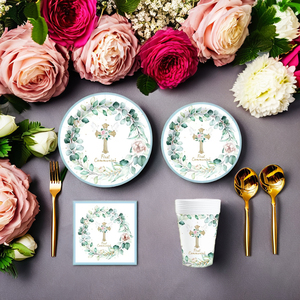 Vaisselle de fête pour la première communion DAMAI, anniversaire d'enfant, baby shower, fournitures de fête, gobelets en papier, assiettes, ensemble de communion - Product Image 2