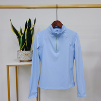 Chemise équitation pour femme, haut en Nylon vert, doux, Compression, chemise courtes, équitation, manches longues, Style Polo