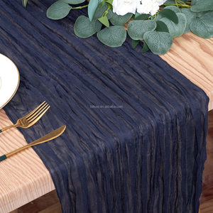<span class=keywords><strong>Chemin</strong></span> <span class=keywords><strong>de</strong></span> <span class=keywords><strong>table</strong></span> en gaze <span class=keywords><strong>de</strong></span> coton crêpe vert sauge pour décoration <span class=keywords><strong>de</strong></span> mariage en polyester - Product Image 2