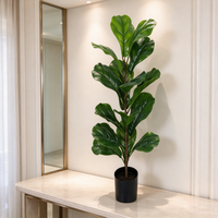 Objets décoratifs en plastique, Ficus lyrata artificiel, décoration pour événements de remise de diplômes, fêtes, cadeaux, décoration et fournitures de mariage