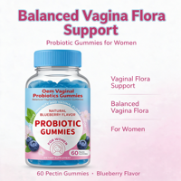Bonbons gélifiés vaginaux à base de plantes OEM pour femmes, soins de santé féminine avec soutien digestif et flore équilibrée