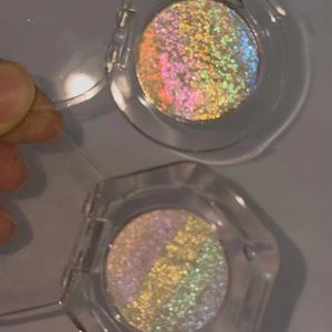Meilleure vente surligneur personnalisé avec logo maquillage pour les yeux de fête maquillage pour le visage duochrome multichrome surligneur de fard à paupières arc-en-ciel - Product Image 1
