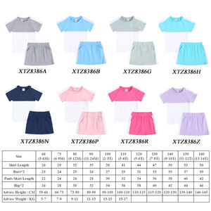 Conjuntos de Ropa para Niñas, Vestidos Casuales de Algodón Sólido y Transpirable para Bebés, Conjuntos de 2 Piezas con Logotipo Personalizado, Ropa de Verano para Niños - Product Image 3