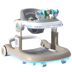 Andador Para Bebes multifunzione musica luce Walker bambino pieghevole 4 in 1 attività Baby Push Walker con ruote <span class=keywords><strong>e</strong></span> sedile - Product Image 1