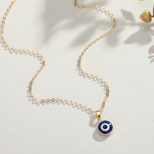 Collar con Colgante de Ojo Turco Nazar de Oro al por Mayor, Amuleto de Cristal Azul para la Suerte y Protección, para Mujeres y Niñas, Regalo Bohemio Mediterráneo - Product Image 4