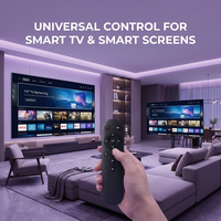Receptor USB Universal Inalámbrico Plug-and-Play para Proyector de TV Inteligente con Código de Aprendizaje y Batería AAA para Control Remoto