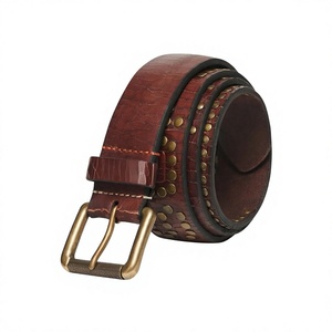 Boucle de ceinture carrée en acier pour homme, style vintage, en cuir de vachette, étanche, écologique, robuste, légère, design tendance, 3,8 cm - Product Image 4