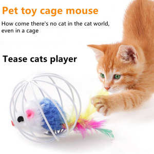 Jouets interactifs <span class=keywords><strong>pour</strong></span> chats en gros : <span class=keywords><strong>Souris</strong></span> en cage, balles en peluche, bâtonnets amusants <span class=keywords><strong>pour</strong></span> chats, jouet personnalisé <span class=keywords><strong>pour</strong></span> animaux de compagnie stimulant l'intelligence - Product Image 4