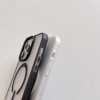 Funda Magnética Translúcida para Teléfono con Acabado Mate Similar a la Piel para iPhone 16 15 Pro Max 14 13, Resistente a Golpes, Carga Inalámbrica, Cubierta Trasera