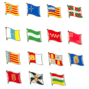 Pins y insignias de solapa con bandera al por mayor, pins de solapa personalizados con bandera estadounidense chapados en oro, insignias de metal personalizadas - Product Image 2