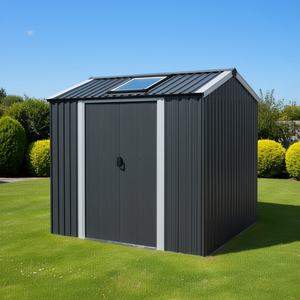 Tmg Ms0608p Cobertizo Metálico Galvanizado de 6 x 8 Pies con Claraboya, Edificio de Almacenamiento para Jardín y Uso Exterior - Product Image 2