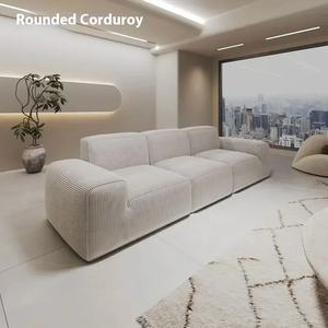 Ensemble de canapés modulables de qualité supérieure, revêtement en tissu gris anthracite, design moderne, rembourrage en éponge, demandez un échantillon gratuit - Product Image 5