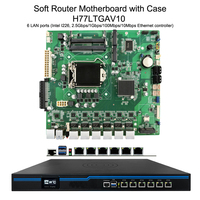 Nouvelle carte mère Intel H77 avec boîtier pour serveur pare-feu, routeur logiciel, passerelle, 3e génération Core I3/i5/i7, DDR3 16 Go max, SATA