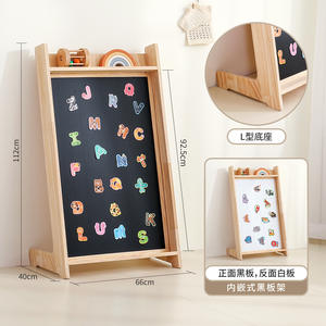 3 Yaşındaki Çocuklar İçin Ahşap Çift Taraflı Manyetik Çizim Tahtası Silinebilir Evde Erken Eğitim Mobilyası - Product Image 3