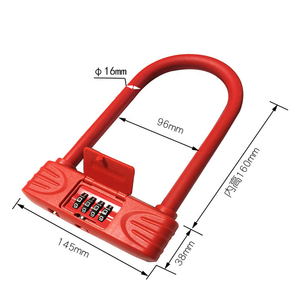 Antivol en <span class=keywords><strong>U</strong></span> robuste pour vélo, trottinette et <span class=keywords><strong>moto</strong></span> avec code réinitialisable - Product Image 5