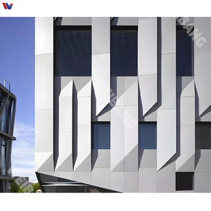 Système de mur-rideau en panneaux muraux décoratifs imitation bois, imperméable et résistant au feu, pour revêtement de façade de bâtiment de bureaux - Product Image 6
