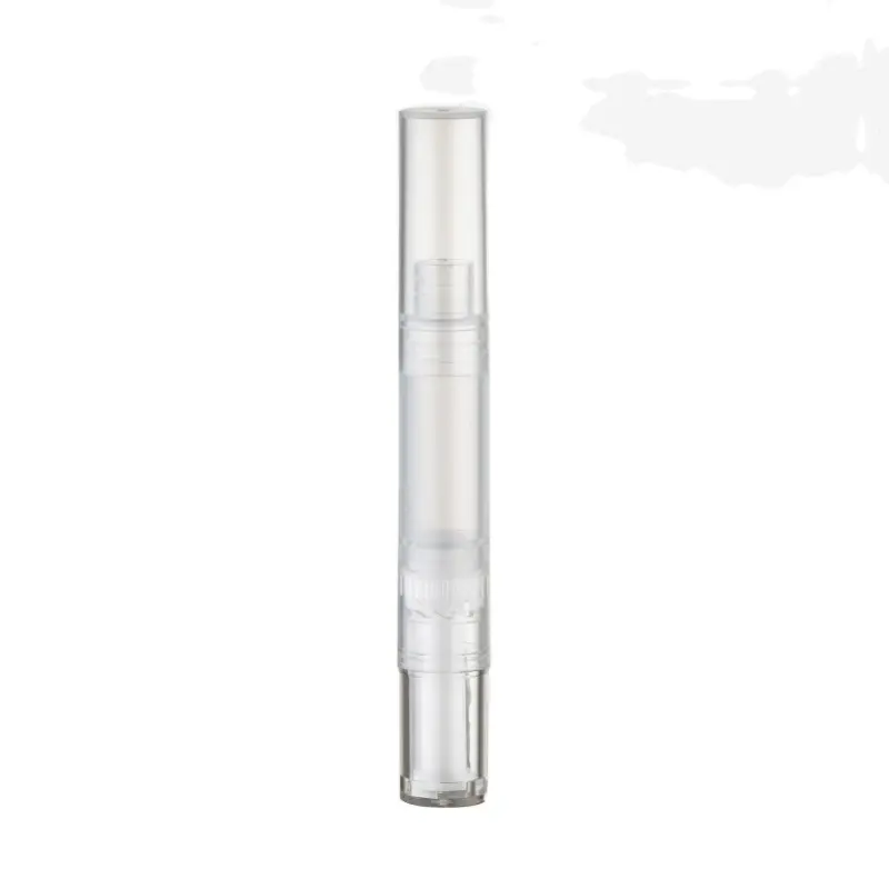 Bolígrafo giratorio de 4ml, contenedor de aceite para cutículas vacío cosmético que combina con diferentes aplicadores