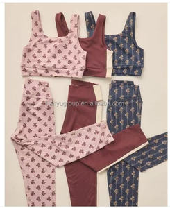Custom logo Eco Friendly Kids Activewear <strong>Boys</strong> and Girls Athletic Wear <strong>Sports</strong> Bra Vintage Bloom <strong>Leggings</strong> Athletic Tops Shorts - Product Image 1