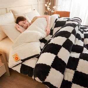Trapunte in Velluto di Latte Spesso Sherpa, Biancheria da <span class=keywords><strong>Letto</strong></span> Calda Super Morbida, Imbottitura in Poliestere, Coperte per <span class=keywords><strong>Letto</strong></span> <span class=keywords><strong>Matrimoniale</strong></span> Invernale King Size 5KG - Product Image 2