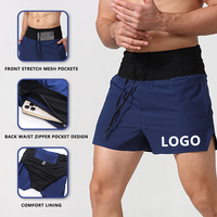 Short de sport multifonctionnel à séchage rapide pour hommes Pantalon de fitness à taille élastique 100% polyester tissé de bonne qualité