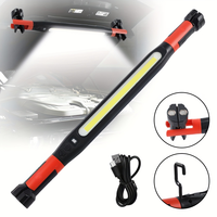 Lampe de travail LED COB puissante, lampe de garage pour mécanicien automobile, lampe de poche rechargeable par USB, torche magnétique, lumière d'urgence, lumière d'avertissement