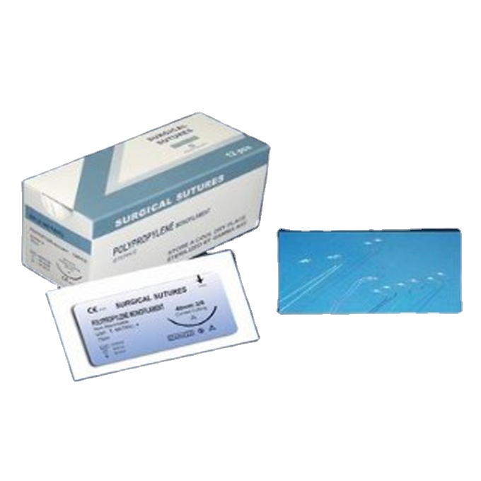 Китайский медицинский неабсорбируемый монофиламентный полипропиленовый шов с иглой