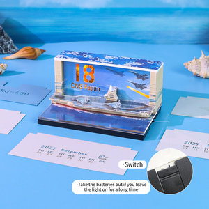 Bloc de Notas con Diseño de <span class=keywords><strong>Portaaviones</strong></span> 3D CNS <span class=keywords><strong>Fujian</strong></span>, Calendario 2027, Escultura de Papel, Modelo de Buque de Guerra Militar para Manualidades, Decoración de Escritorio, Recuerdo, Regalo - Product Image 3