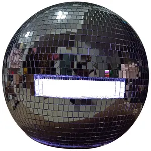 Factory Wholesale DIY Party Decoration Colorful Silver LED Light Custom Disco Ball Hat Helmet