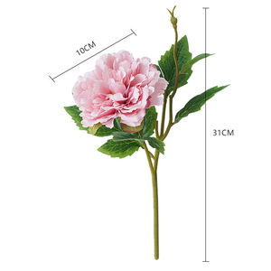 Venta al por mayor Canton Fair cabeza de flor de seda peonía artificial marfil flor decorativa para la decoración de la boda del hogar - Product Image 5