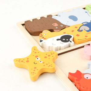 Nuovi bambini <span class=keywords><strong>4</strong></span> in 1 giocattoli <span class=keywords><strong>Puzzle</strong></span> di educazione precoce per bambini regali creativi cartoni animati 3D <span class=keywords><strong>Puzzle</strong></span> di legno giocattoli educativi per bambini - Product Image 4