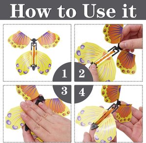 Carpeta de Papel Blanca con Mariposas Voladoras, Regalo Sorpresa con Dulces, Materiales Reciclados, Personalizable, para Cumpleaños - Product Image 4