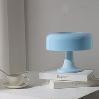 Lampe de table LED en forme de champignon orange, décoration d'intérieur moderne minimaliste nordique, veilleuse de chevet, interrupteur à bouton USB, intensité réglable, salon