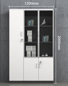 Archivador alto moderno de madera para placa de oficina, librería financiera, casillero de personal con acero, 2 puertas, 4 puertas, 8 puertas - Product Image 6
