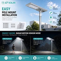 Réverbère solaire tout-en-un imperméable extérieur de la puissance élevée LED d'IP67 180W pour l'application de route