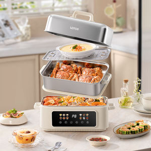 Casserole électrique à <span class=keywords><strong>grande</strong></span> <span class=keywords><strong>capacité</strong></span> 1500W en acier inoxydable avec fonction de sécurité, <span class=keywords><strong>cuiseur</strong></span> <span class=keywords><strong>vapeur</strong></span> électrique domestique - Product Image 2