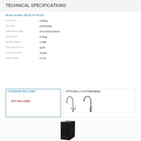 Refroidisseur d'eau automatique compact sous comptoir, système de refroidissement haute efficacité pour l'eau potable BSJD-2-F-W-005