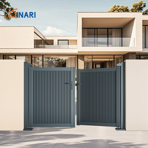 Puerta Batiente Automática de Aleación de Aluminio de 6 pies con Recubrimiento en Polvo, Puerta Doble para Entrada de Vehículos, para Seguridad Residencial, Villas, Jardines y Hogares - Product Image 2